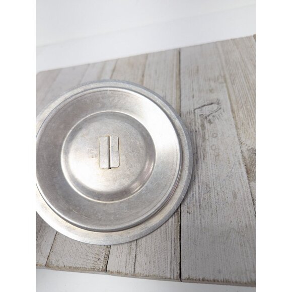 Vintage Aluminum Mirro #3 Safety Ring Pot Cover Round Metal Lid 5 1/4" - Picture 5 of 5